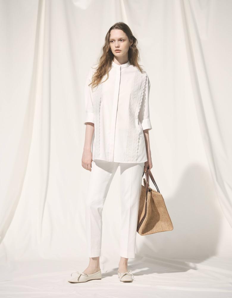 新品未使用、セオリーリュクス、ブラウス、レース袖、後ろ長め丈、セオリー Effortless Blouse | Theory luxe（セオリーリュクス）公式通販